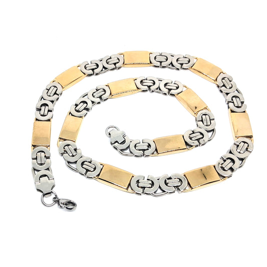 Масивен двуцветен мъжки ланец