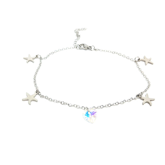 Стоманена гривна за крак с висящи елементи