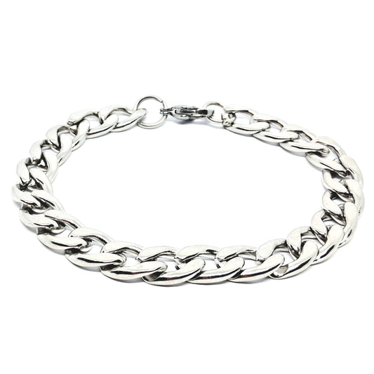 Мъжка стоманена гривна Кубинска плетка