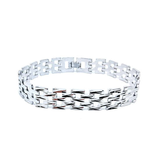 Мъжка стоманена гривна с лазерна обработка