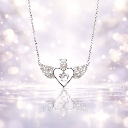 Сребърно колие Angel wings